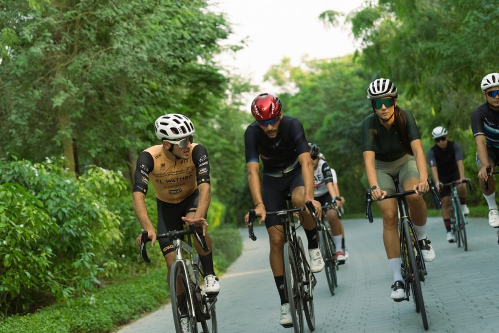 Masaar Sharjah track is now open 24 7 to entertain cyclists.